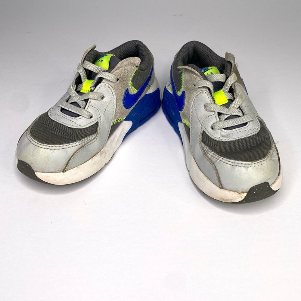 Nike Air Max Exceed Sneaker Toddler 7C Gray Blue Green Running Shoe: Size 9C